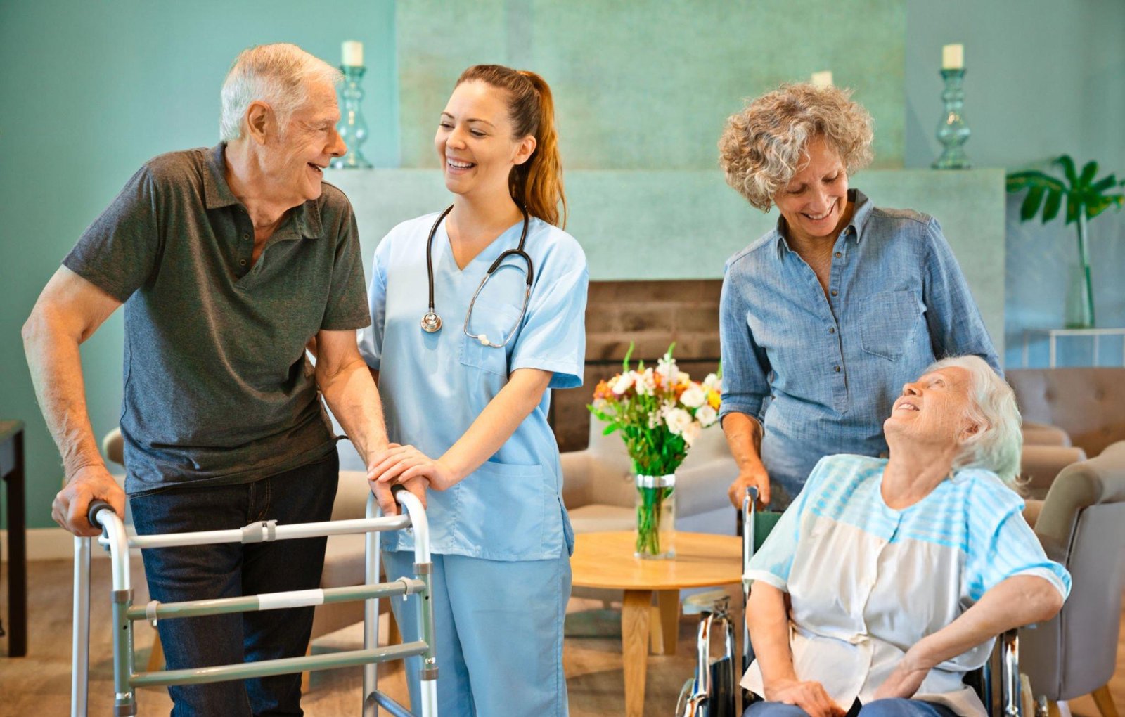 Professional nurse providing compassionate care